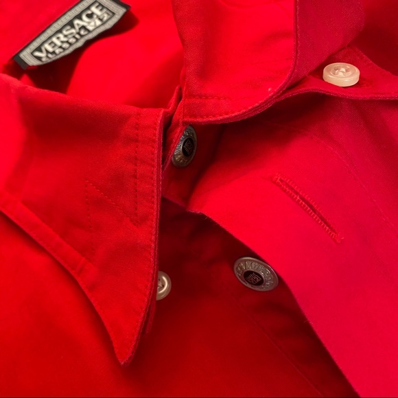 Vintage Versace Men's Size L Button Front Shirt - Picture 9 of 10